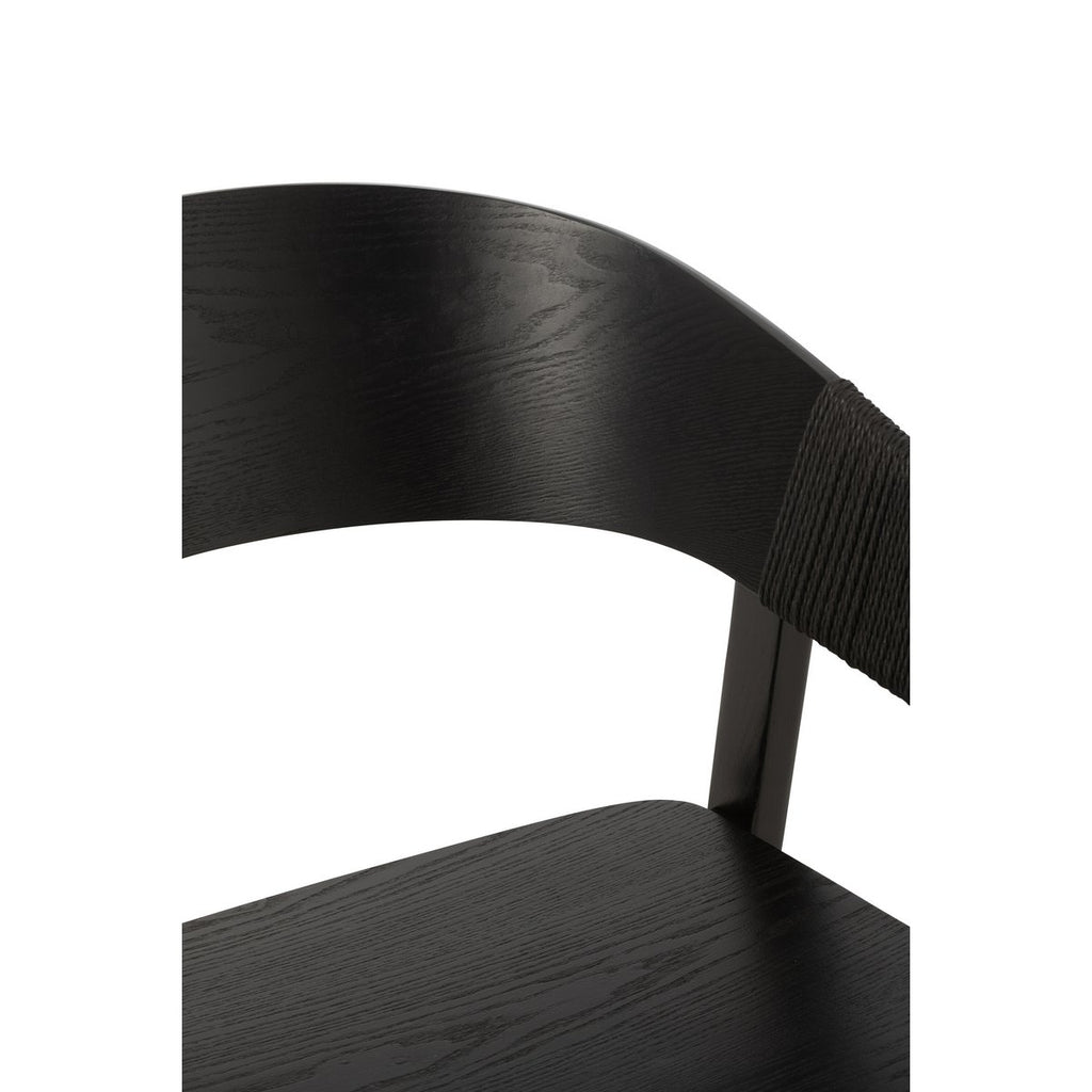J-Line Chaise Naga Frêne/Corde Noir