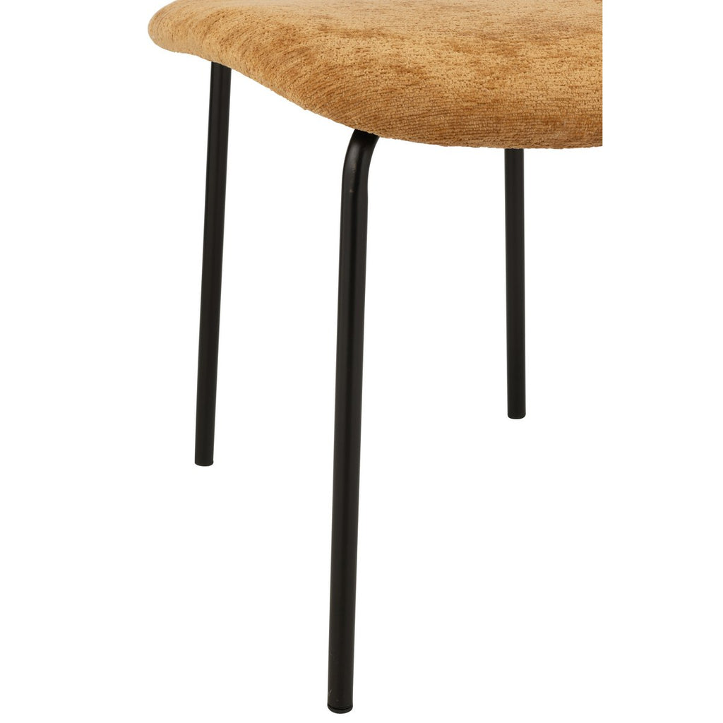 Chaise J-Line - textile/métal - ocre