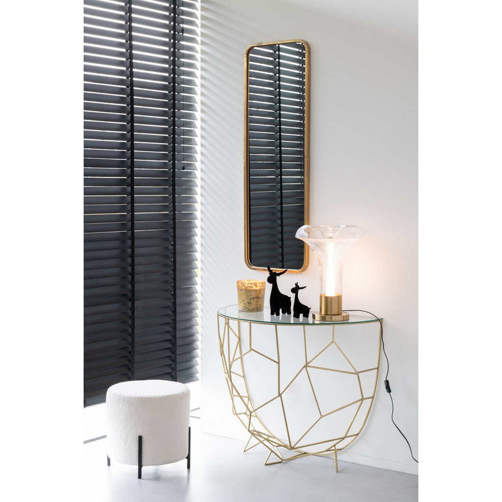 J-Line Console Moza Métal/Verre Or