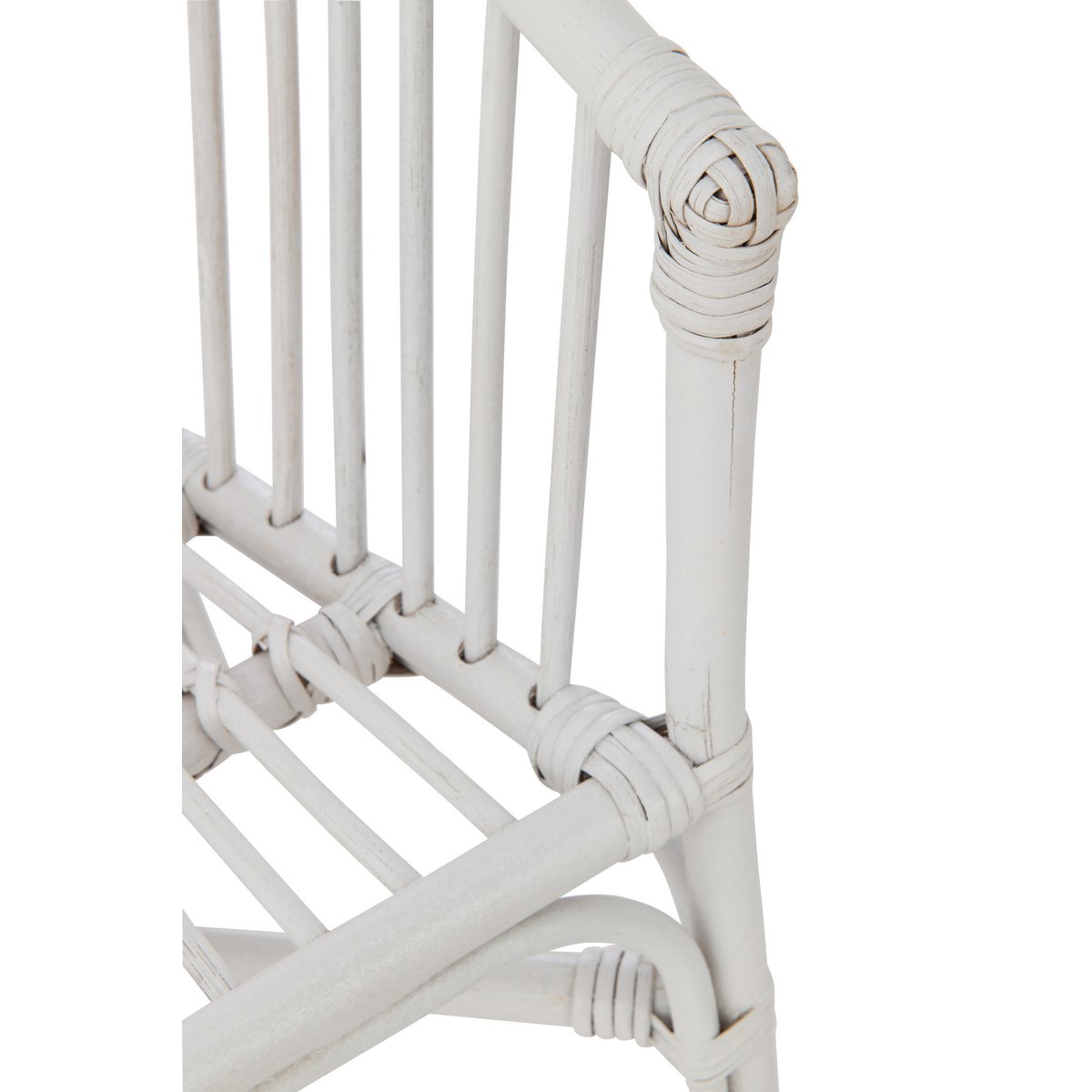 Chaise haute J-Line Filou - rotin - blanc