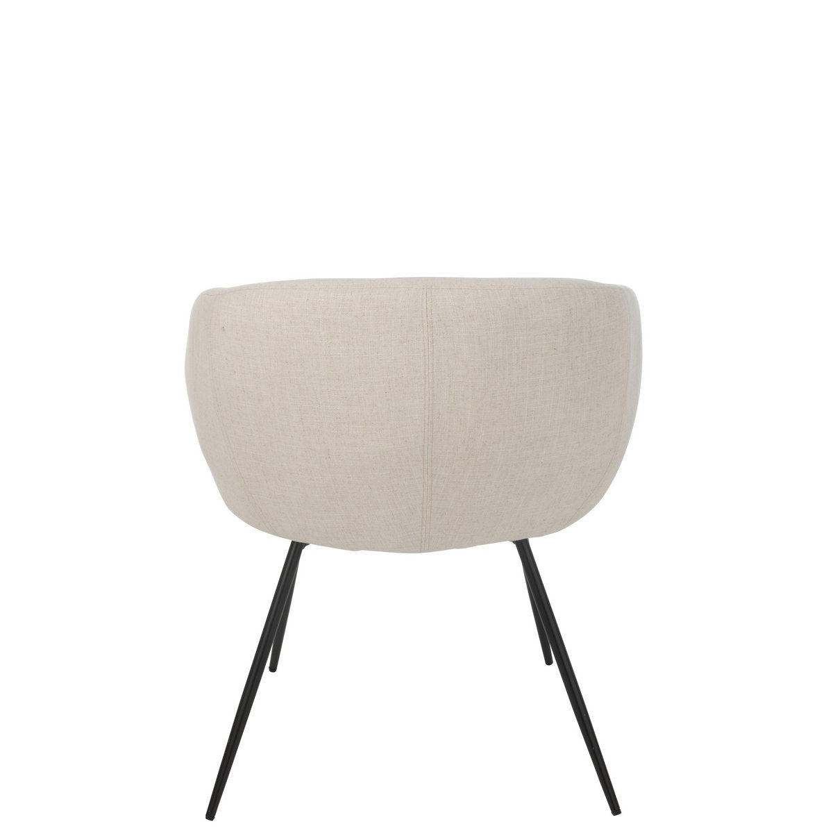 J-Line Chaise Wales Acier/Mousse Ivoire