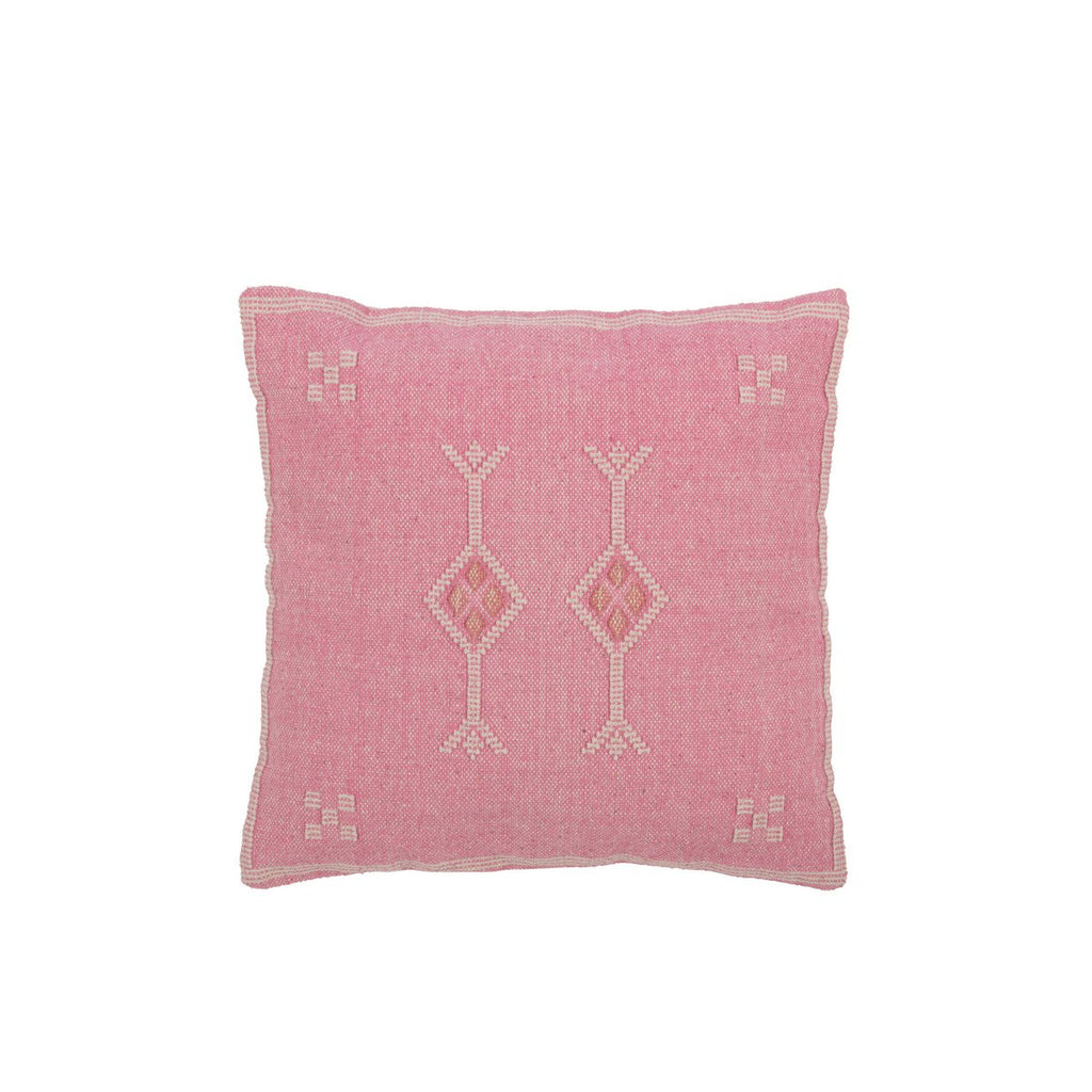 Coussin J-Line Diamants + Flèches - coton - rose