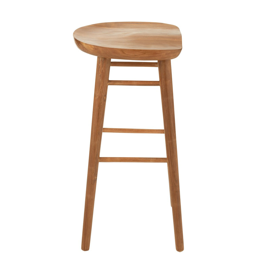 Chaise de bar J-Line Ana - bois - marron