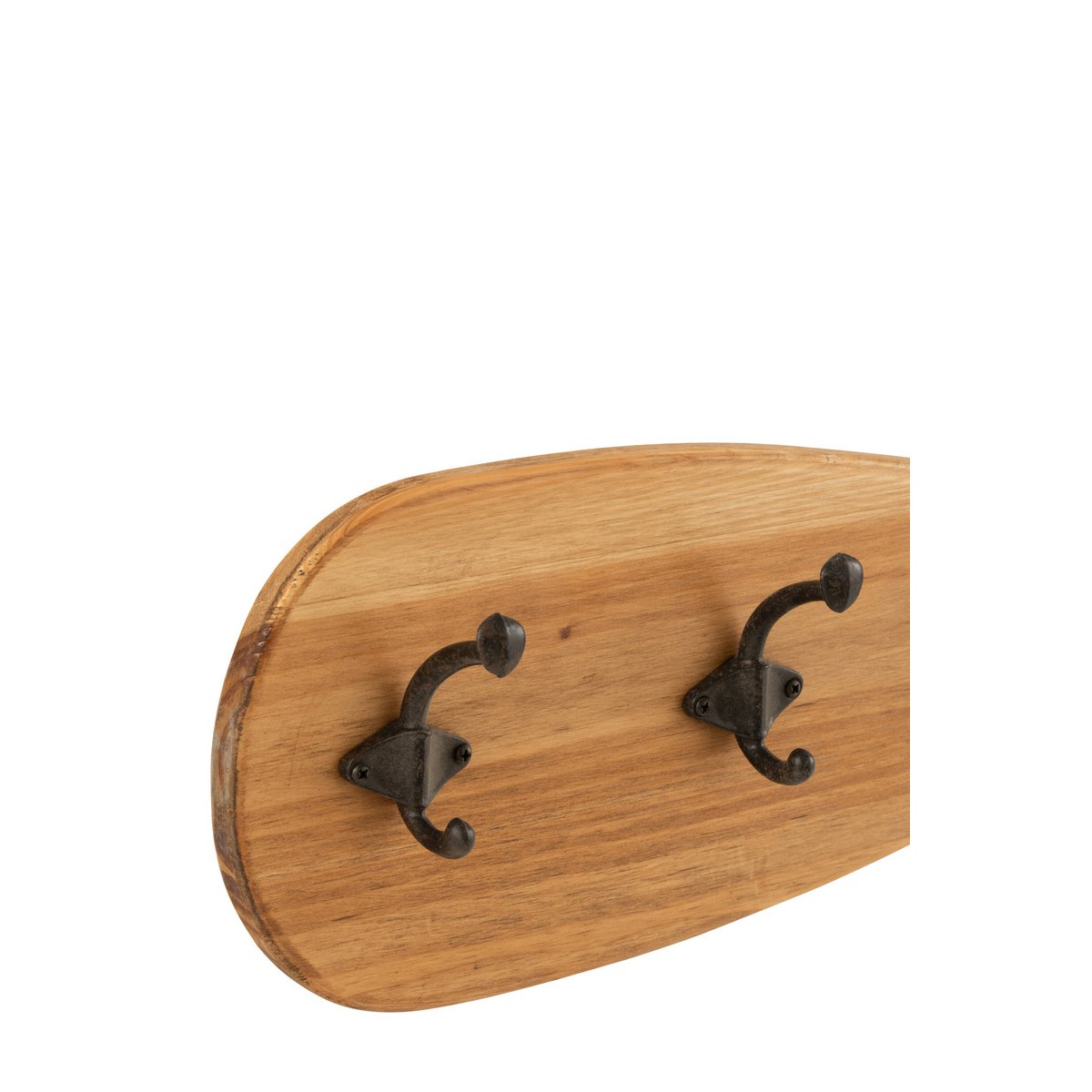 Porte-manteau J-Line - bois/métal - marron