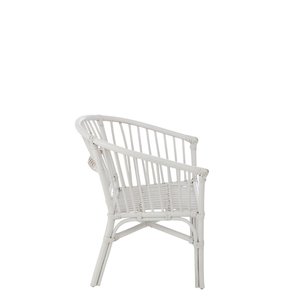 Chaise haute J-Line Filou - rotin - blanc