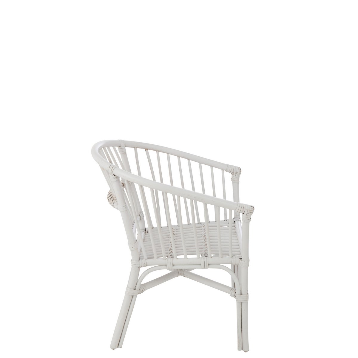 Chaise haute J-Line Filou - rotin - blanc