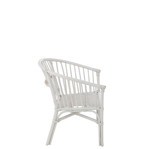 Chaise haute J-Line Filou - rotin - blanc