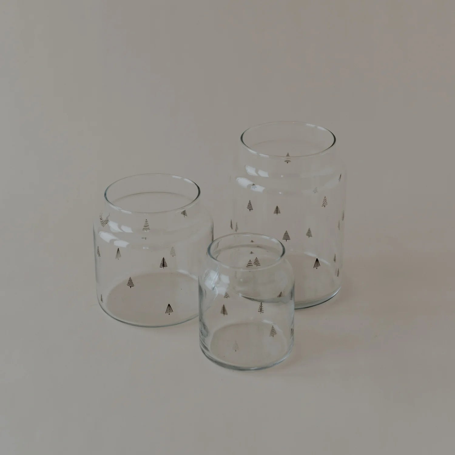 Vase en verre motif Sapin