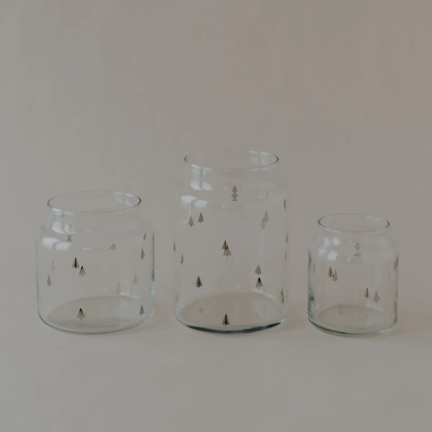 Vase en verre motif Sapin